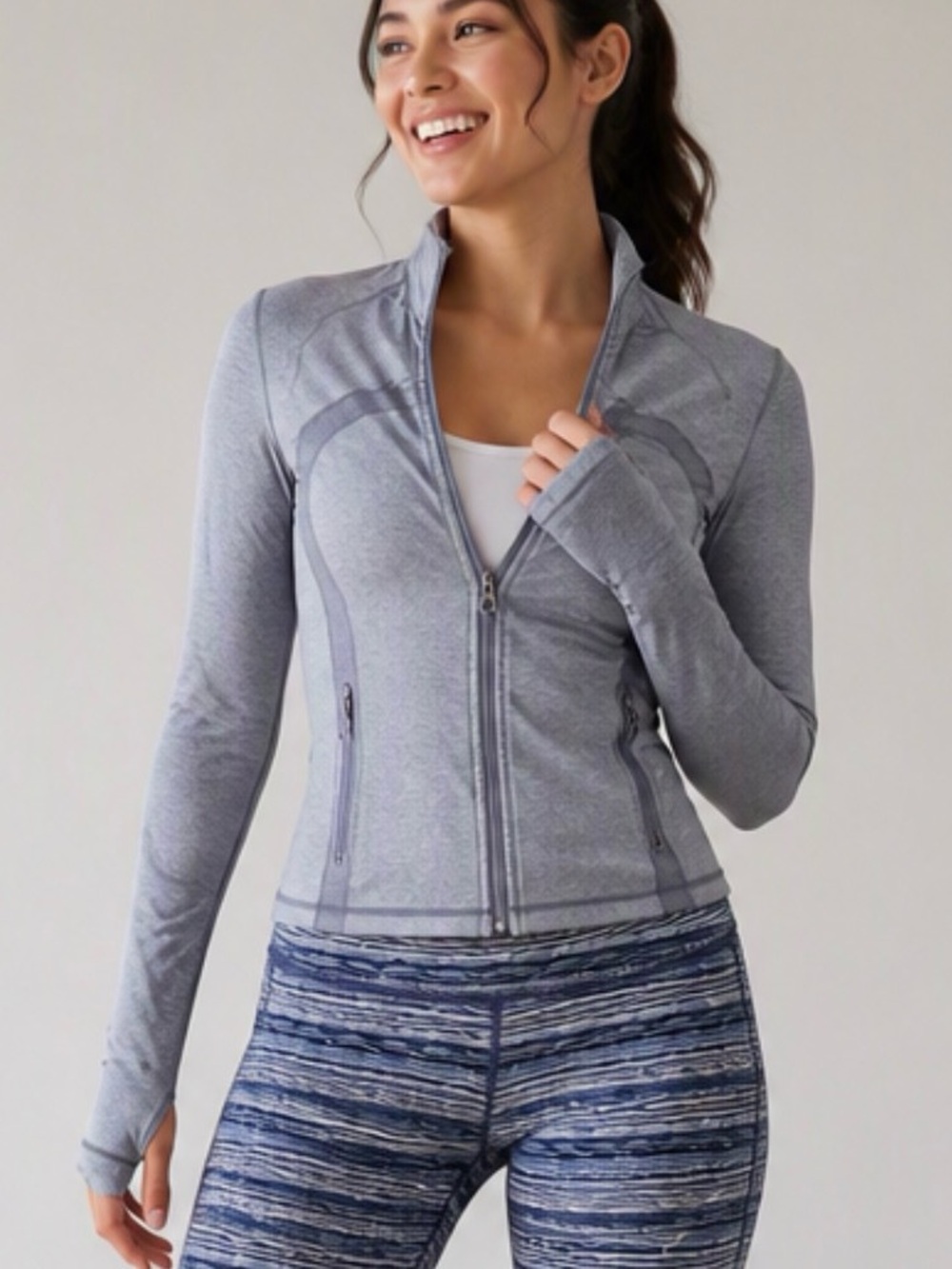 like new lululemon athletica Heathered Light purple Full-Zip Jacket